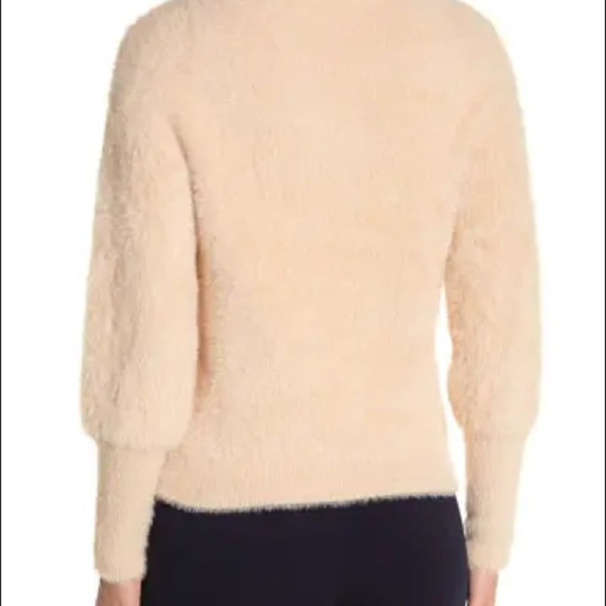 Catherine Malandrino Eyelash Knit MockNeck Sweater Size Large