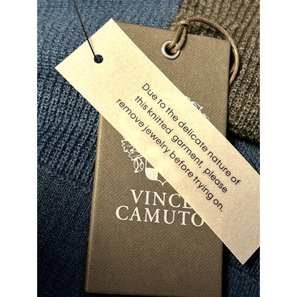 Vince Camuto NWT Button-shoulder Colorblocked Sweater In Cool Dusk Size Medium