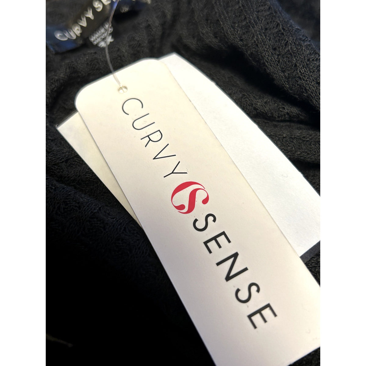 Curvy Sense NWT Plus Size Ramsey Black Waffle Button Tie Front Size 4X