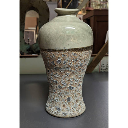 Sagebrook Home Decorative Ceramic Vase Green Mixture Textured Piece Crazing NEW