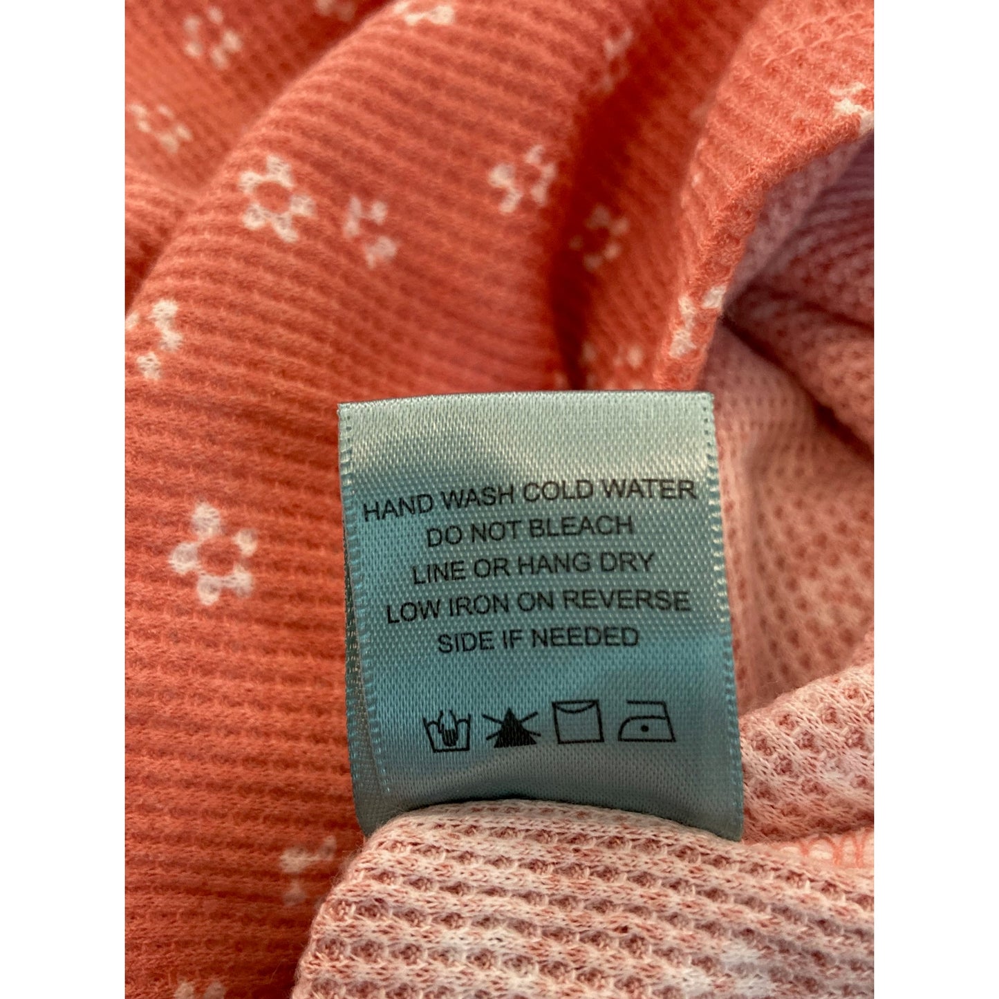 Good Luck Gem Lightweight Waffle Pullover Top Size XL / Extra Large in Peach NWT