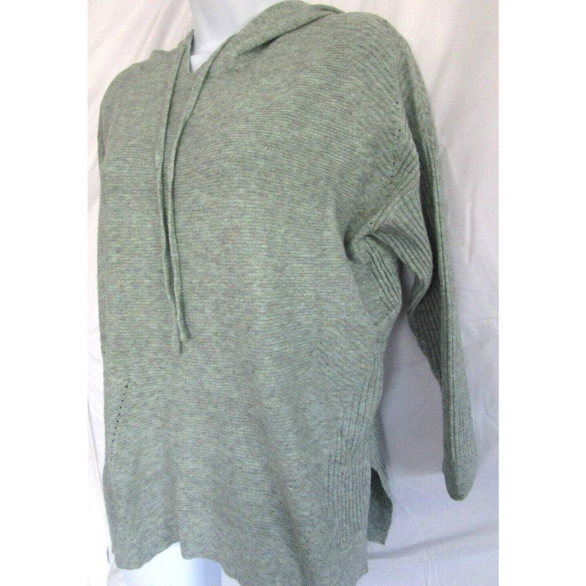 Wit & Wisdom Sweater Small Cactus Water Green NEW Hoodie Hi-Low Hem Oversize