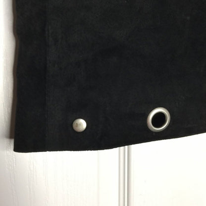 Blank NYC Grommet Suede Mini Skirt 100 % suede leather Castle Black Size 28