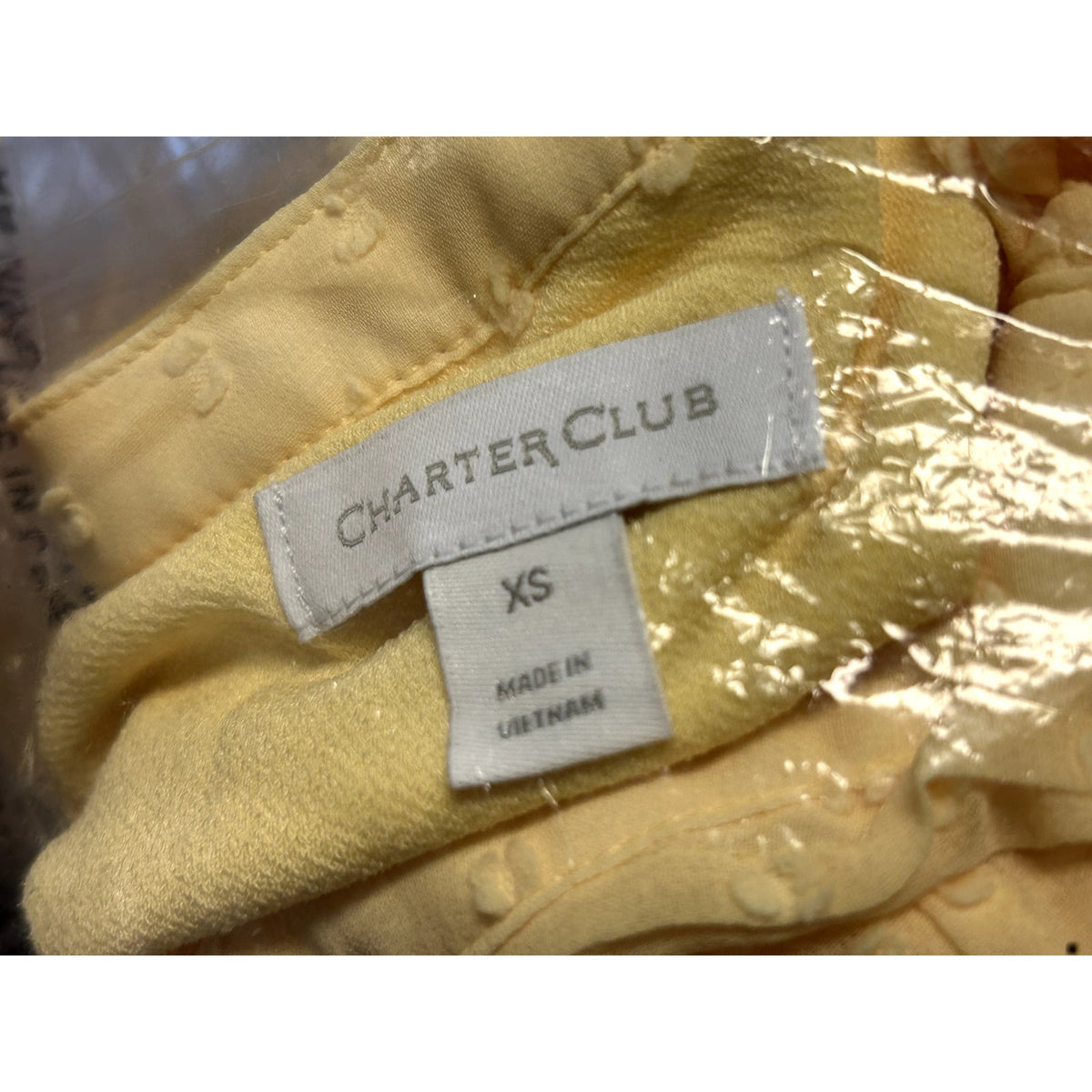 Charter Club Double-Ruffle Textured Pintuck Top Citron Aura Yellow Size XS