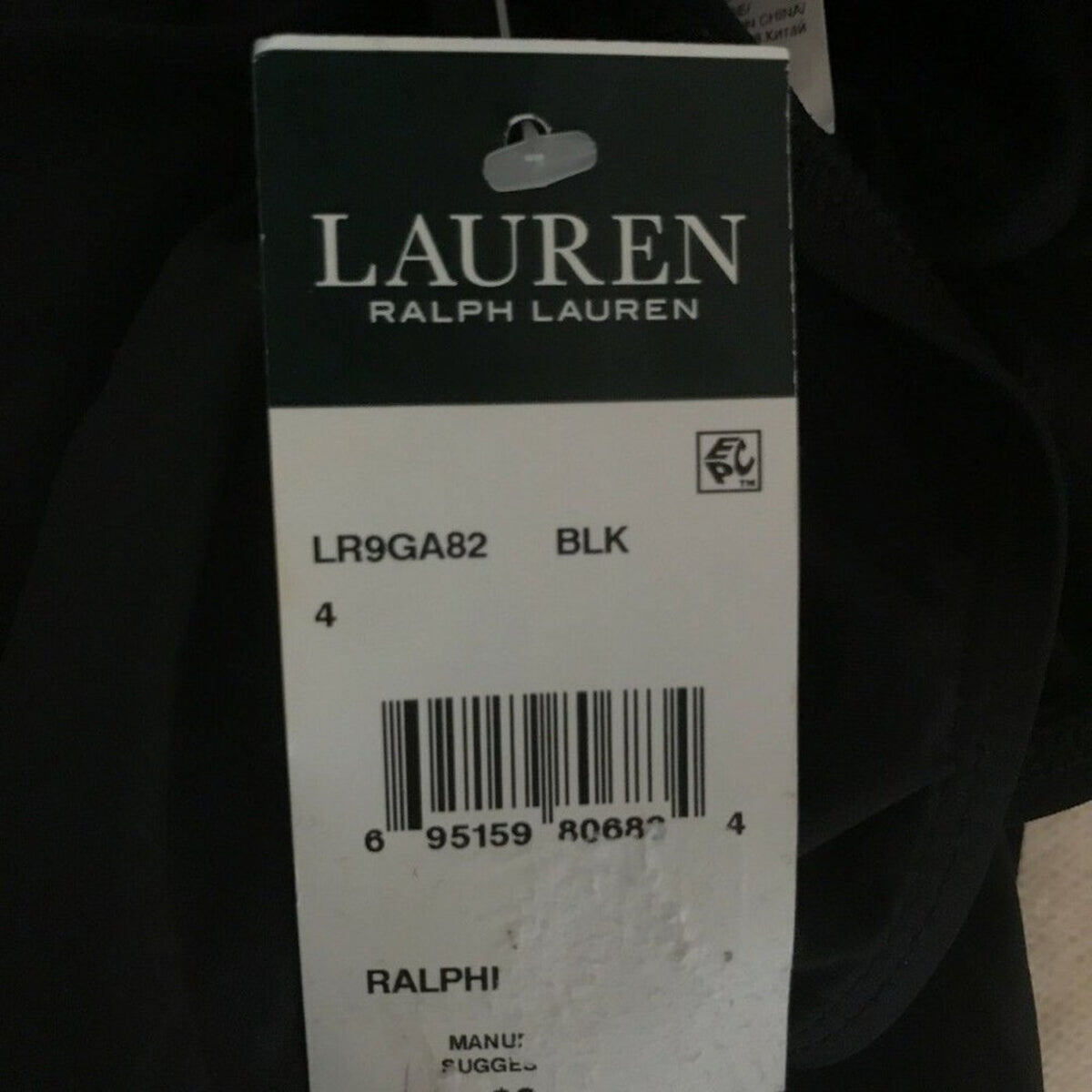 Ralph Lauren NEW Halter Front Keyhole Swimsuit Tankini Solid Black Size 4
