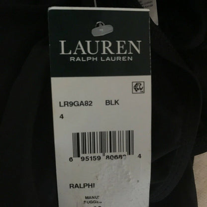 Ralph Lauren NEW Halter Front Keyhole Swimsuit Tankini Solid Black Size 4