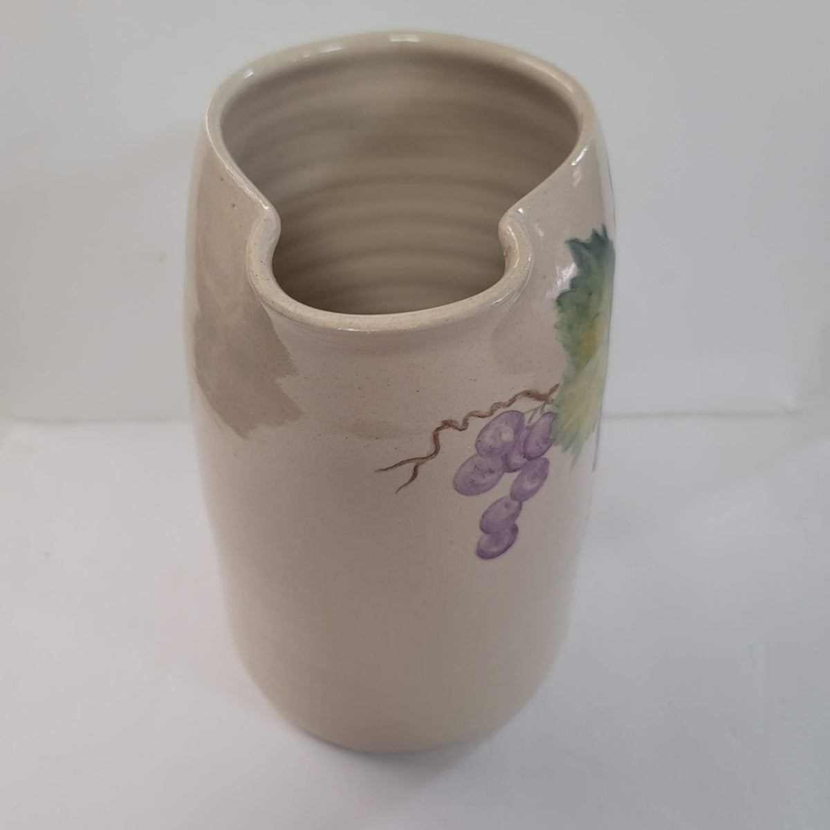 Handmade Pitcher Jug Grapes handle Master POTTER  Tommy Humphries green purple