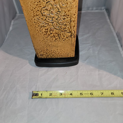 vintage Studio Art pottery brown thrown lamp light Signed Mary Martin 2001