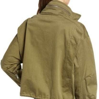 Current/Elliott NWT The Cropped Infantry Olive Green Jacket Size 2