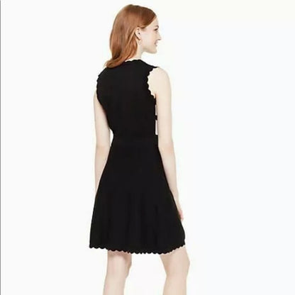 Kate Spade New York NWT Black Lace Jacquard Sweater Dress Size XS