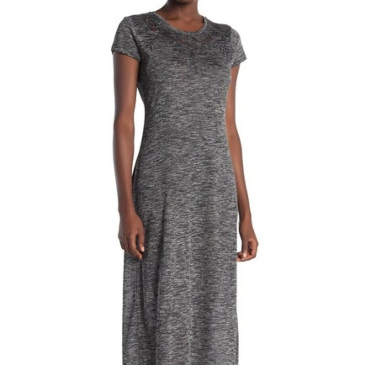 NWT Love Stitch Short Sleeve Slips on Midi Dress Size Medium