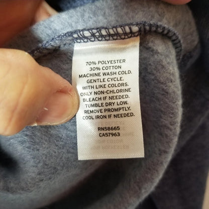 NWT Public Opinion Blue Crew Neck Sweatshirt Front Yoke XL