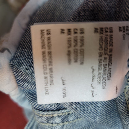 Style & Co NEW Duchess distressed Destructed Denim Jean Jacket Small