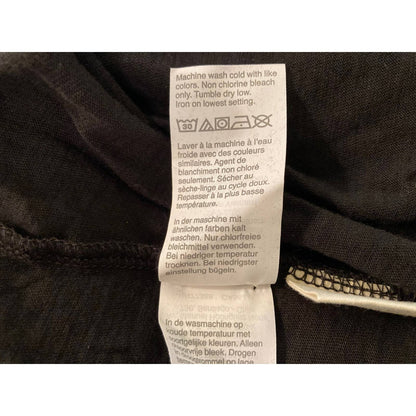 Madewell Long-Sleeve Crew Neck Pocket Tee Top Sz XS/Extra Small Black NWT