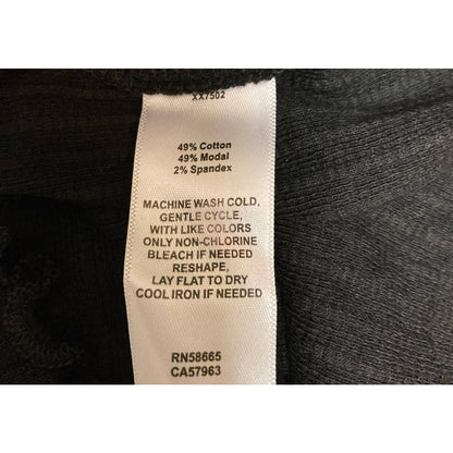 ABOUND Black shirt top Medium NEW Long Sleeve Boat Neck Lettuce Edge Button Trim