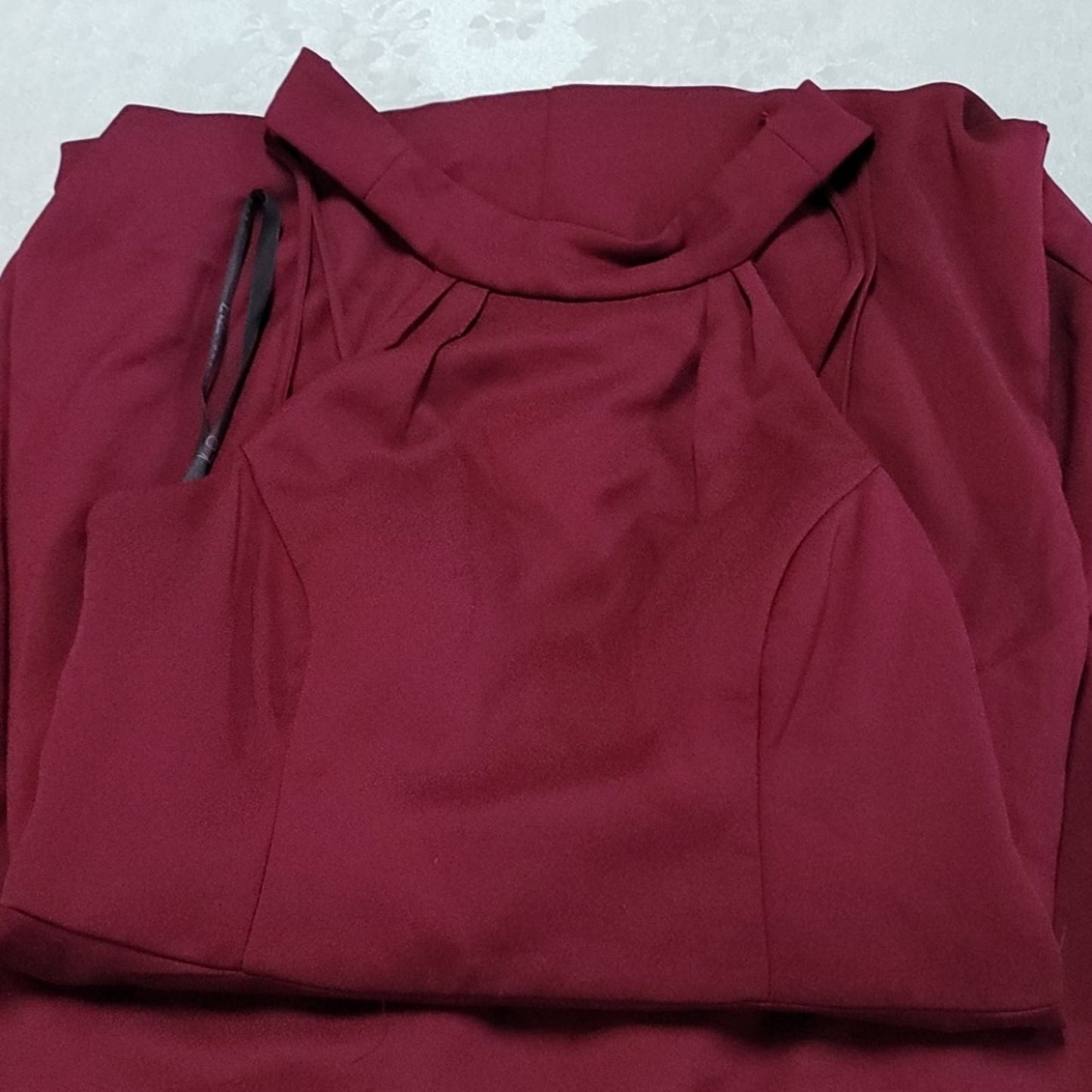 Hayley Paige Occasions Burgundy Maxi Gown choker Size 6