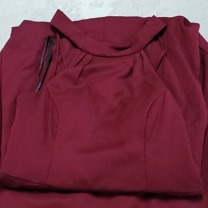 Hayley Paige Occasions Burgundy Maxi Gown choker Size 6