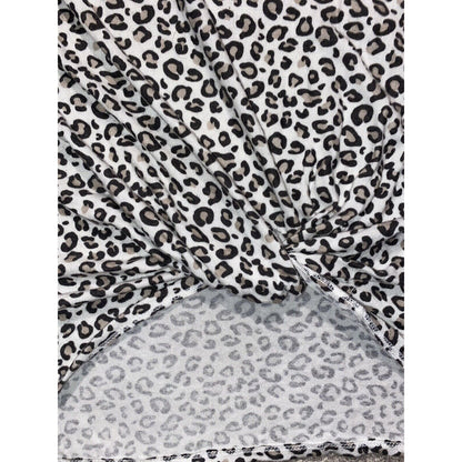 Gibsonlook Soft Knit Twist Front 3/4 Sleeve Top Sz Medium Cheetah Print NWT