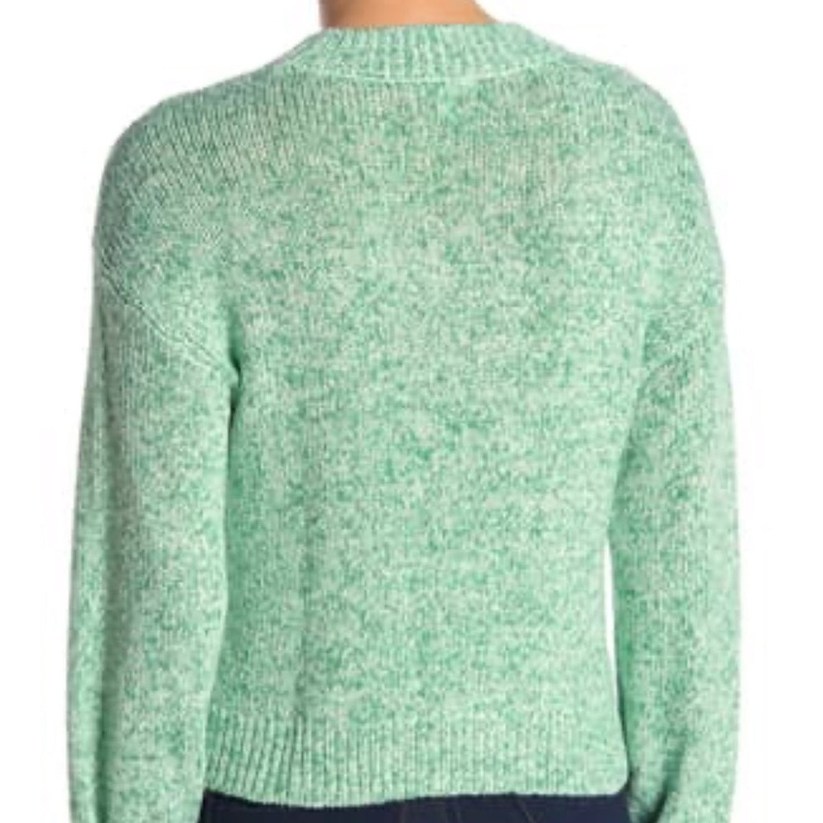 Abound Spring Daze Marled Dolman Sweater Medium Green Layering Cozy