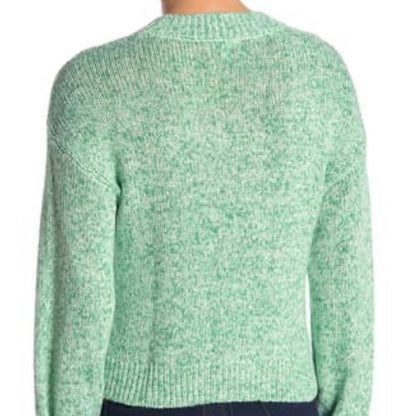 Abound Spring Daze Marled Dolman Sweater Medium Green Layering Cozy