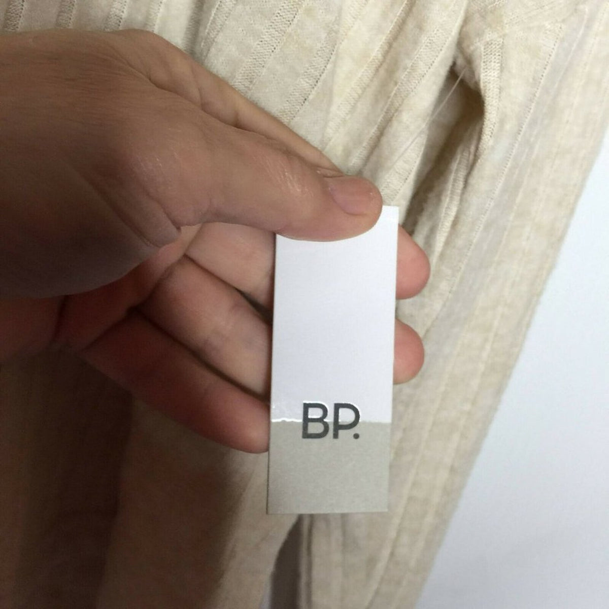 NWT BP Cozy Ribbed Stretch Pullover Sweater Turtleneck Neck X-Large Cream