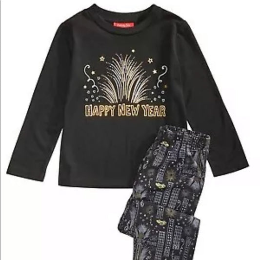 Macy’s NEW Family PJ New Years Eve Men’s Size LARGE Top and bottoms long sleeve