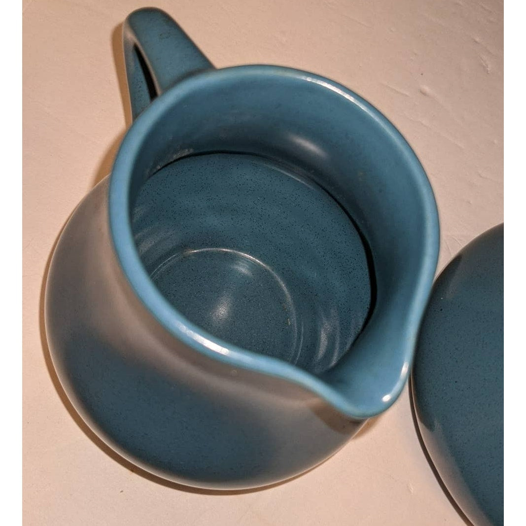 Folkstone Japanese Stoneware Yale Blue Cream and Sugar Set