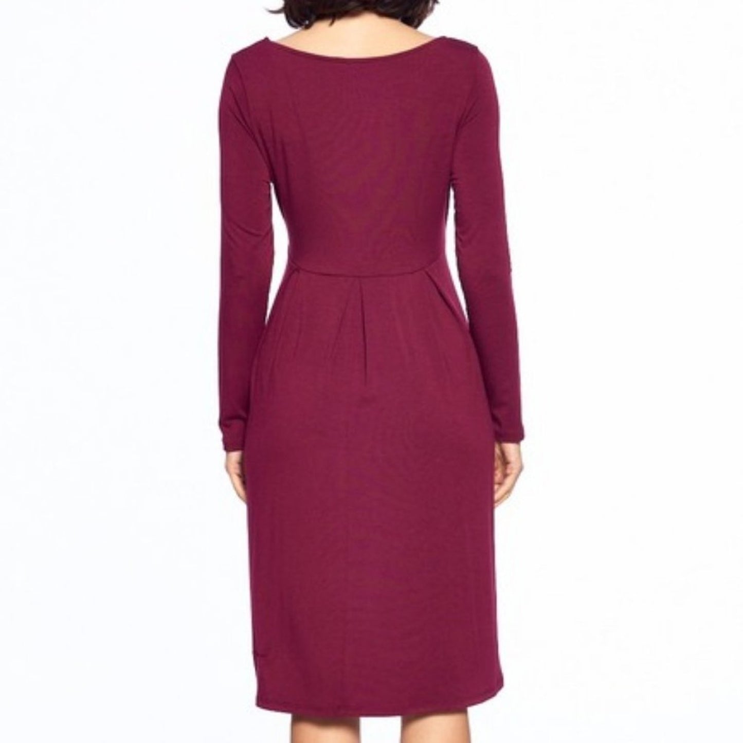 Super Fox Midi Dress Classic Ribbed Texture XS Extra Small Modest Career NEW