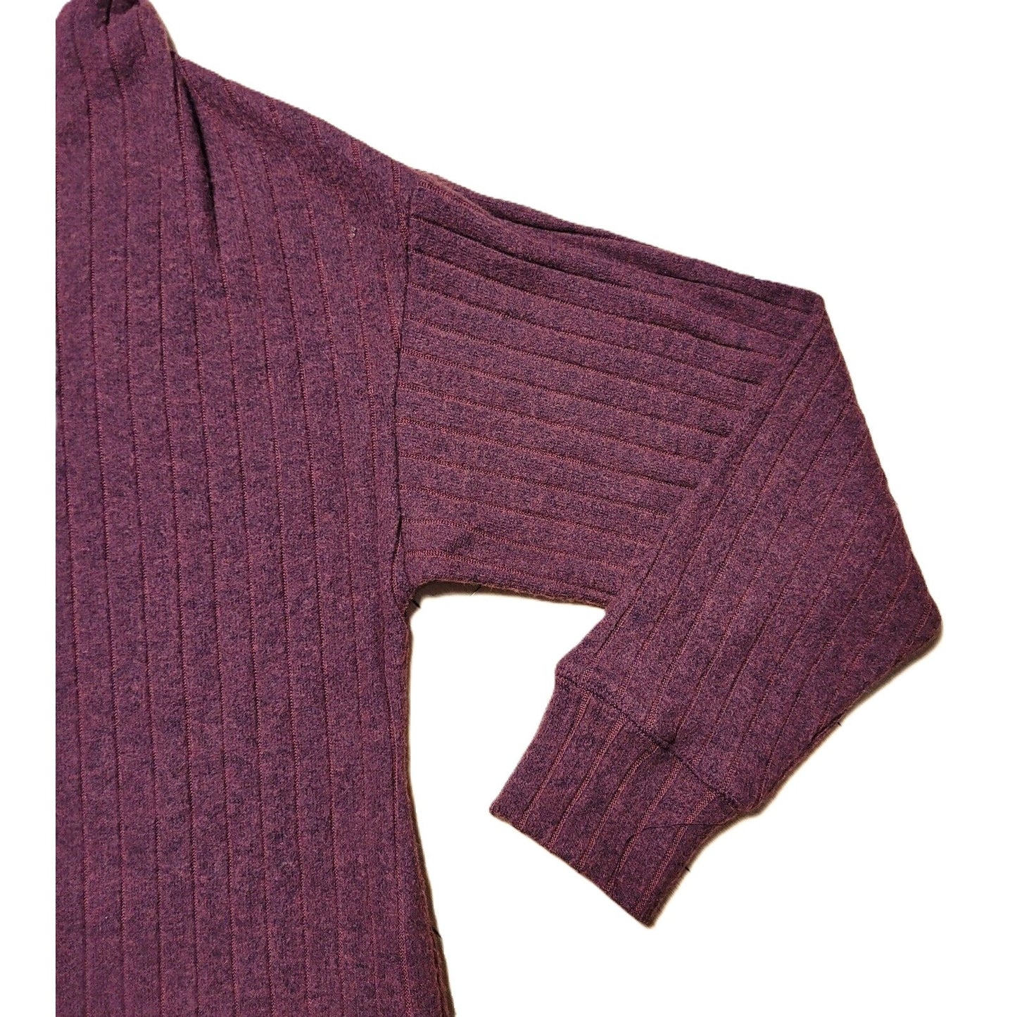 Lush Rib Knit Cowl Neck Pullover Sweater Tunic Dress Sz Small in Wine NWT