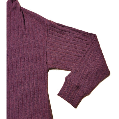 Lush Rib Knit Cowl Neck Pullover Sweater Tunic Dress Sz Small in Wine NWT