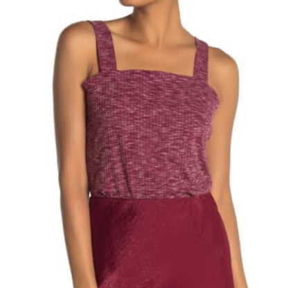 Bobeau NEW Beet Ribbed Marl Tank Top Size Large