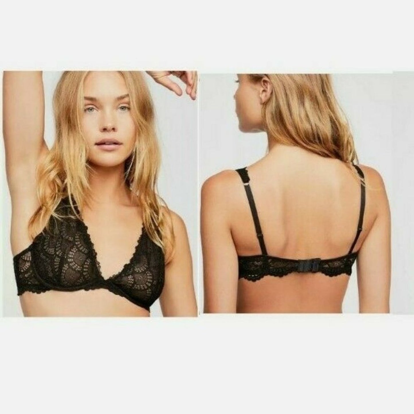 NWT Free People Lace Plunge Underwire Bra 34B