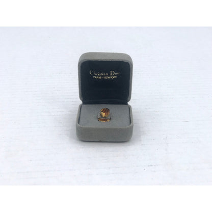 Vintage MCM style Gold Tie tack Abstract Modernist Design Crosshatch Openwork