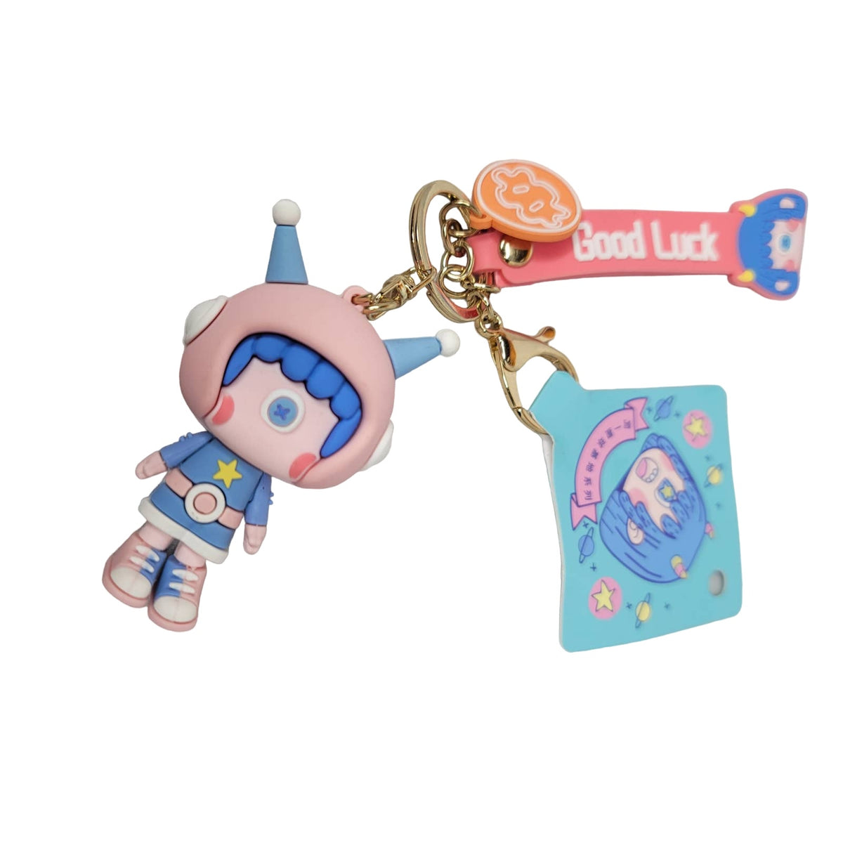 Key Chain fob fashion toy doll Rubber Good Luck whimsy girl bag backpack NEW