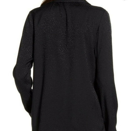 Chelsea28 Black Floral Coat Jacket Open Medium Blazer New casual LIGHTWEIGHT