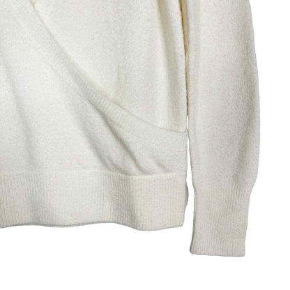 Madewell Sweater Medium Antique Cream NEW Wool & Alpaca Blend Surplice V-Neck
