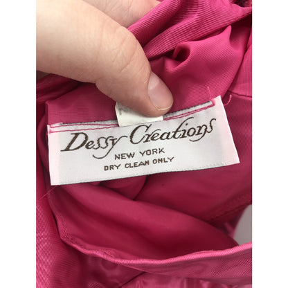 Dessy Creations VINTAGE Round Neck Fit Flare Party Dress Cap Short Sleeves SZ 10