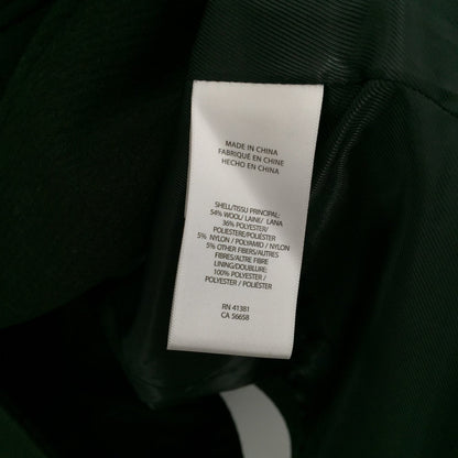 Lauren Ralph Lauren Stand Collar Wool Blend Military Coat Jacket Moss Green 10