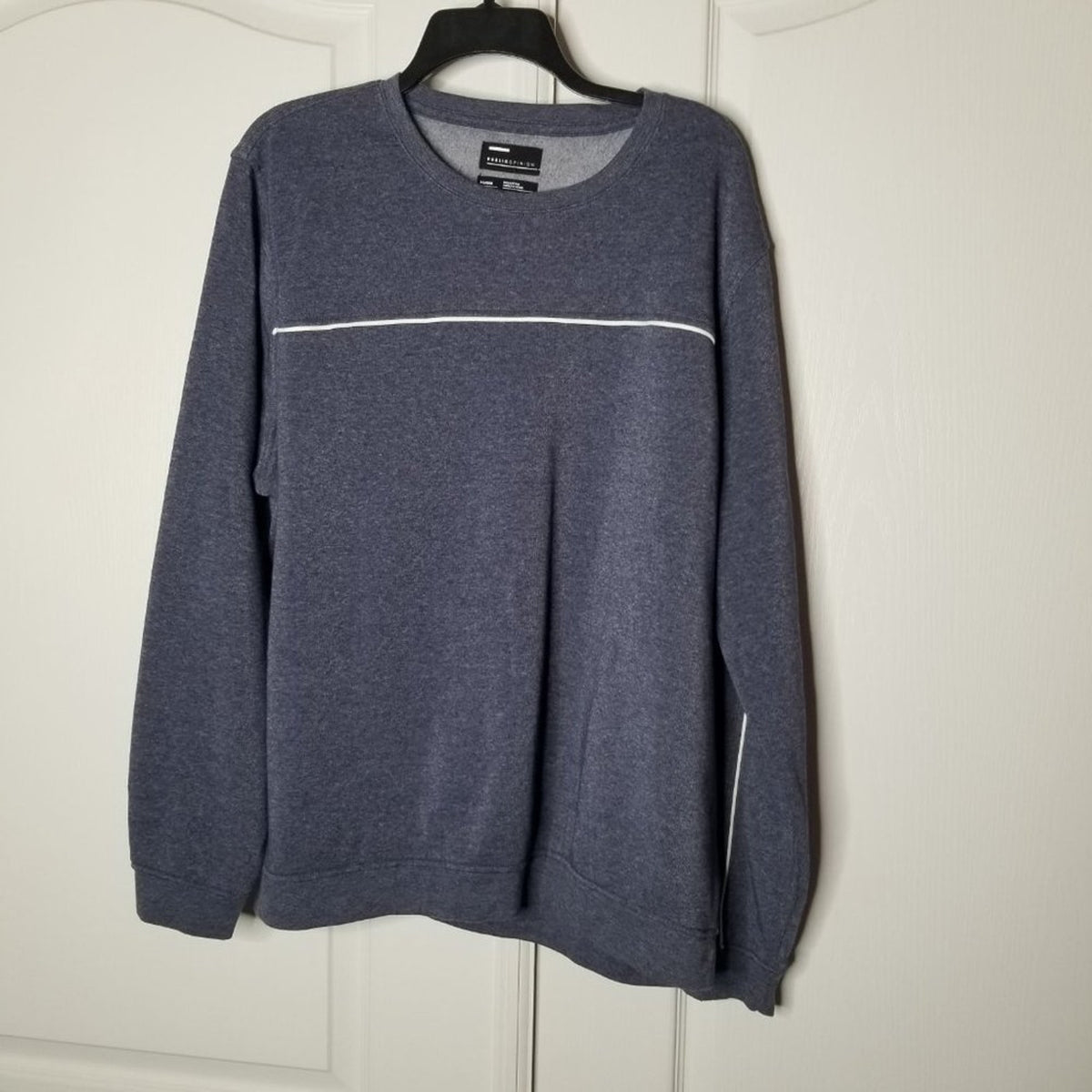 NWT Public Opinion Blue Crew Neck Sweatshirt Front Yoke XL