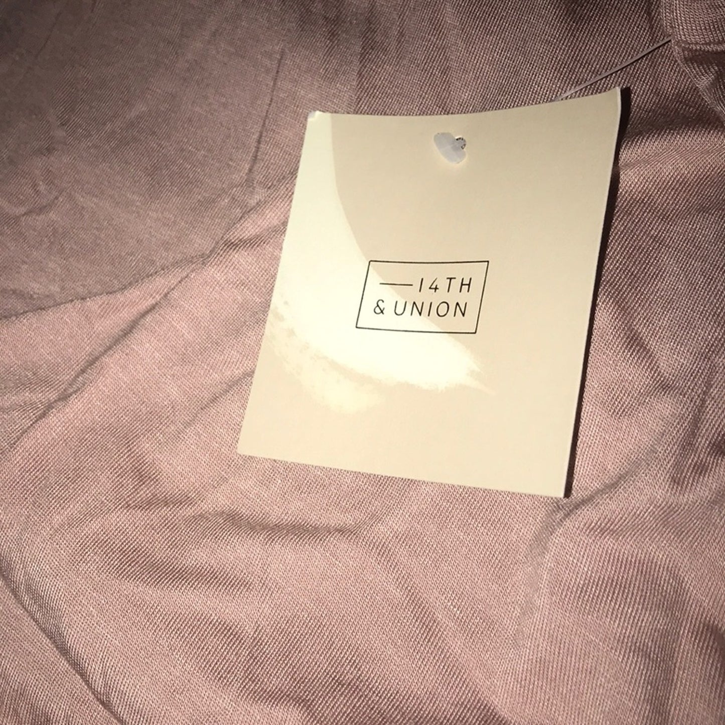 14th & Union Mock Neck Tie Back Blouse Size Large
