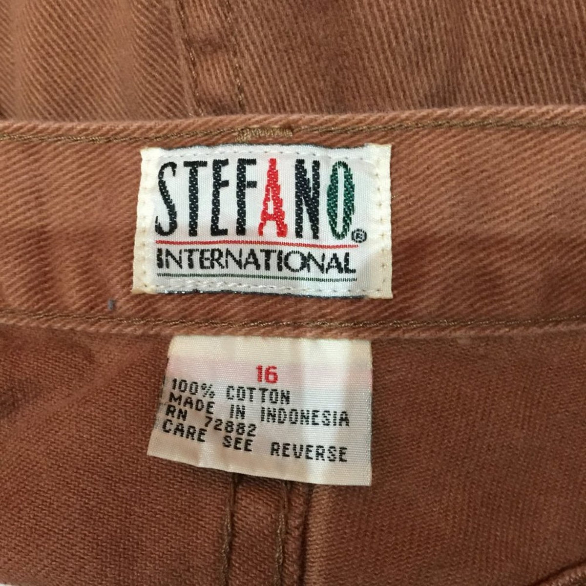 Stefano VINTAGE 80'S Denim High Waist Straight MOM Jeans Brown 100% Cotton 16