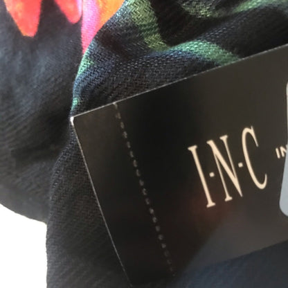 INC Brushed Flowers Pashmina One Size Scarf Black NEW wrap floral