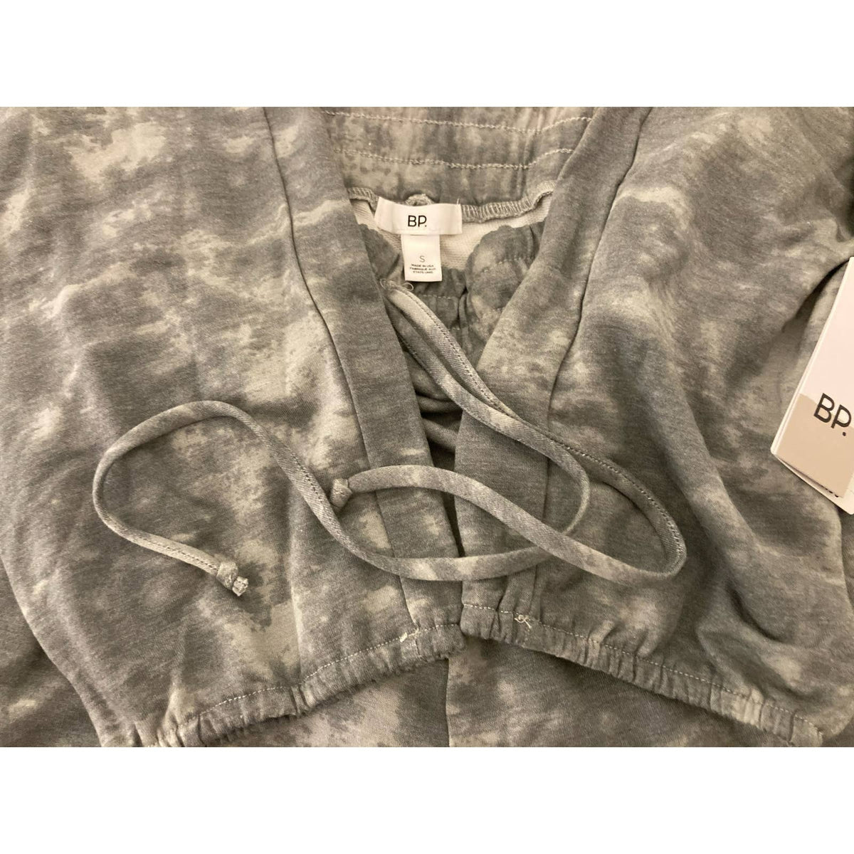 BP. Women Jogging Pants Small Grey Tie Dye NEW Elastic Drawstring Waist Pockets