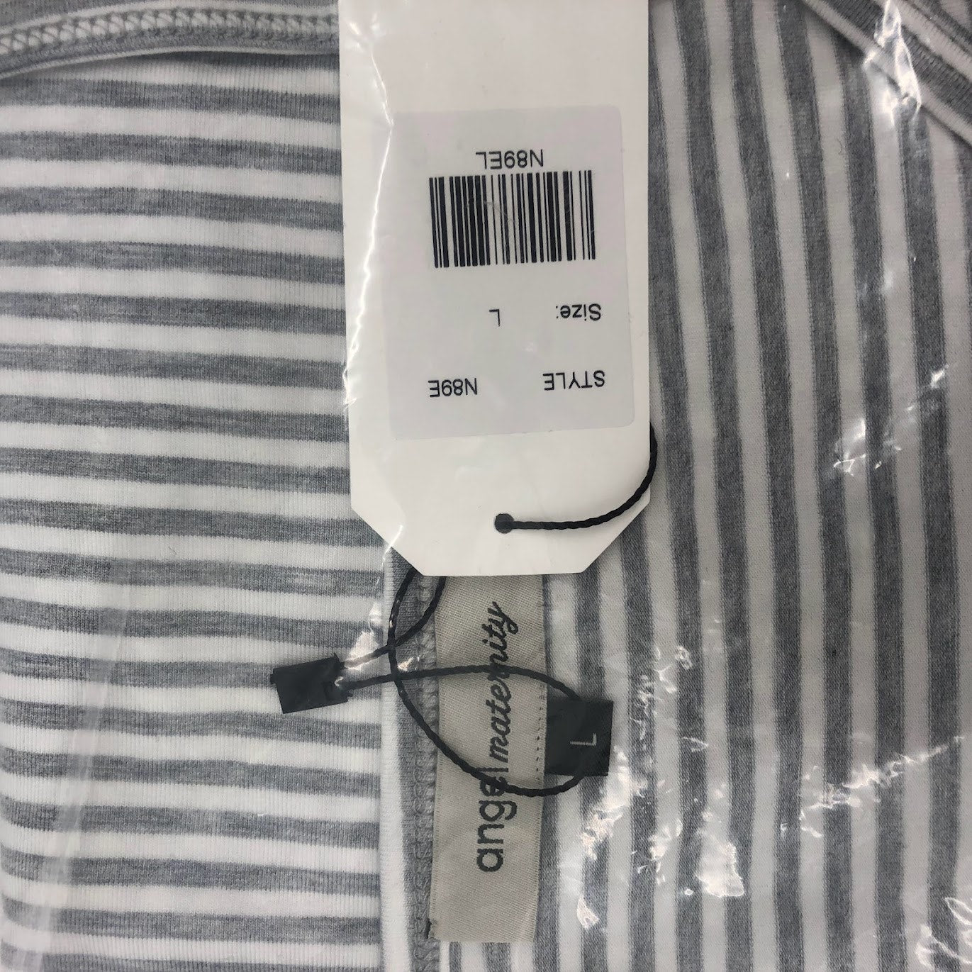 Angel Maternity Large Gray White  Sleeveless Dress Birthing Swaddle Blanket Set