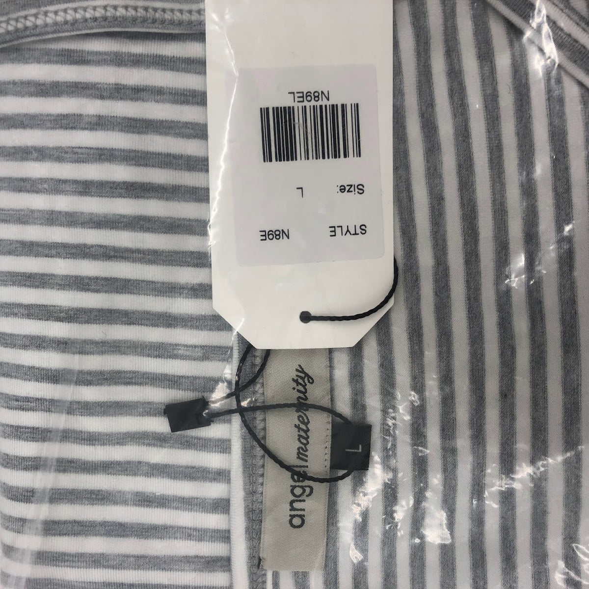 Angel Maternity Large Gray White  Sleeveless Dress Birthing Swaddle Blanket Set