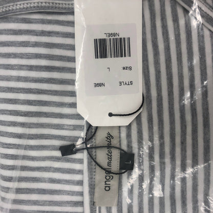 Angel Maternity Large Gray White  Sleeveless Dress Birthing Swaddle Blanket Set