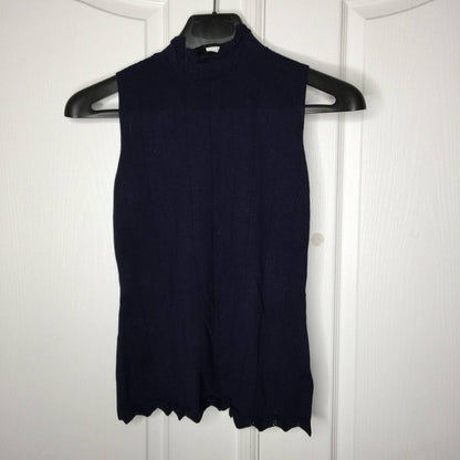 NWT Cyrus Pointelle Scallop Trim Tank Top Size X-Small  top blouse sleeveless xs