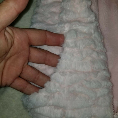 Widgeon Faux Fur Vest Full Front Zip Mock Neck Sleeveless 2 Front Pockets Pink 4