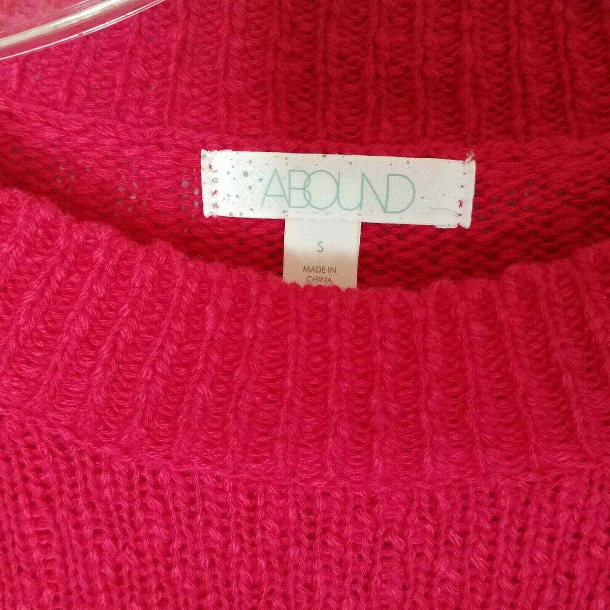Abound Red Potion Small NEW Drop Shoulder Crew Neck sweater rolled hem soft