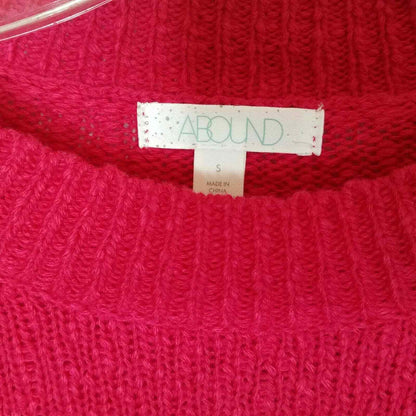 Abound Red Potion Small NEW Drop Shoulder Crew Neck sweater rolled hem soft